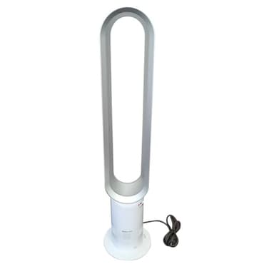 Dyson Cool AM07 Ventilateur avec télécommande 100 cm, minuterie 9 h, ventilateur tour silencieux blanc/argent, économie d'énergie, ventilateur sur pied, ventilateur sur pied