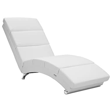 Casaria Méridienne London Chaise de Relaxation Chaise Longue d'intérieur Design Fauteuil Relax Salon Blanc
