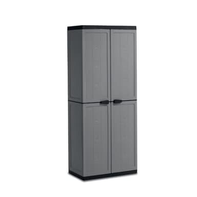 Kis 9732000 0444 01 Jolly Armoire haute Plastique Gris/Noir 68 x 39 x 166 cm