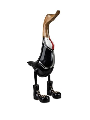 formano Canard debout en bois 50 cm | Figurine décorative en bois pour la maison | Esthétique naturelle