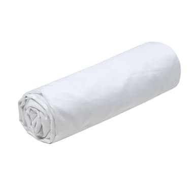 STOF - Drap Housse - Taille 140x200 cm Grand Bonnet 30 cm - Qualité Percale de Coton - 100% Coton certifié Oeko-Tex - Couleur Blanc - Modèle Elysée - Linge de lit pour Maison - Doux et Confortable