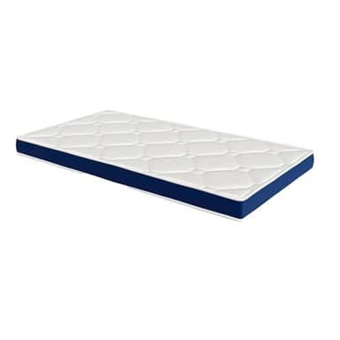 El Almacen Del Colchon - Ten Matelas en Mousse, 120 x 180 cm - Blanc et Bleu