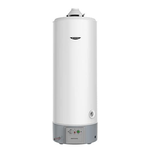 Ariston SGA-E X 200 FR – Chauffe-eau Gaz à Accumulation Sol Cheminée 193 l – 3211227 – (Styx TES-E X 3211042)