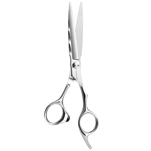 AOLANDUO Ciseaux de coupe de cheveux (6 pouces) - EXTRÊMEMENT AFFÛTÉS - Design décalé utilisant l'acier inoxydable japonais JP440C pour les barbiers et les coiffeurs de salon.