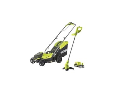 Tondeuse a Gazon Pack ONE+ + coupe-bordures 18V sans fil RYOBI RLM1833BLT1825M : RLM18X33B40 et coupe-bordures OLT1825M OFFERT