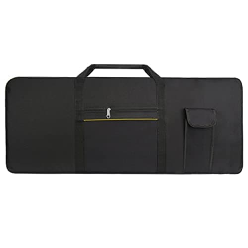 Azatemgo Housse pour Clavier 61 Touches， softcase pour Clavier 61 Touches，Sac De Clavier Piano Electrique Couverture De Clavier Anti-poussière en Tissu Oxford 600D-102 x 41 x 15 CM(Noir)