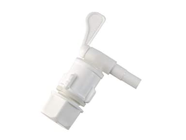 Robinet Quickserve blanc avec sécrou arrière pour fermentation ou tonneau de pression pour brassage maison bière, vin et cidre