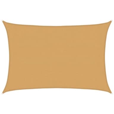 vidaXL Voile d'ombrage 160 g/m² rectangulaire Sable 3x5 m PEHD, Voile de Soleil, Voile d’ombrage, Store de Patio, Voile de Pare-Soleil