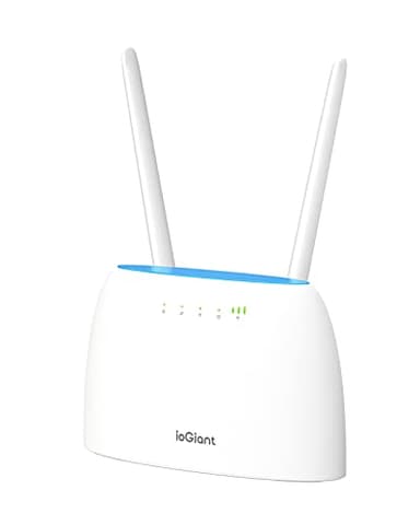 ioGiant Routeur 4G SIM LTE WiFi AC 1200 Mbps Bi-Bande, Box 4G Déverrouillé, Plug & Play, Connectez jusqu'à 64 Appareils, 2X SMA pour Antenne Externe, 2 Ports RJ45