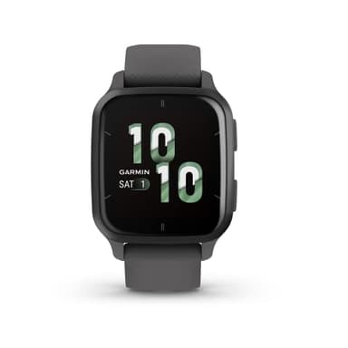 Garmin Venu Sq 2 – Music Edition - Montre connectée GPS Multisports avec écran AMOLED et Suivi santé - Gray avec Bracelet Noir - Boîtier 40 mm (Reconditionné)