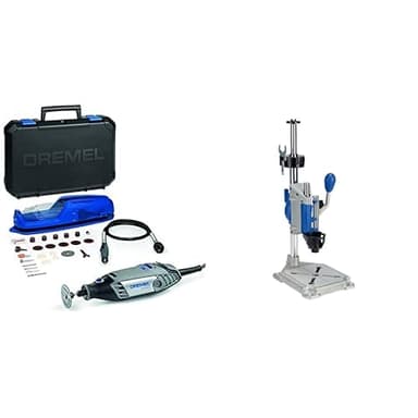 Dremel 3000 Outil Rotatif Multifonction 130W - 25 Accessoires, Support Perceuse à Colonne, Workstation Avec Guide Perçage