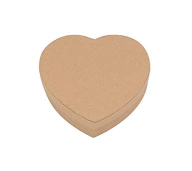 Glorex Boîte Coeur Carton Naturel 9,2 x 9 x 2,6 cm