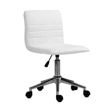 SVITA Linus Chaise de bureau, pivotante, pour enfant, en similicuir, blanche