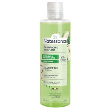 Natessance - Shampooing Purifiant - Tea Tree & Kératine Végétale - Flacon 100% Végétal - 250 ml