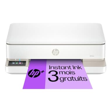 HP Envy 6120e, Imprimante Multifonction, Instant Ink 3 Mois Inclus, Jet d'encre, A4, Couleur, Impression Recto Verso Automatique, Jusqu'à 10 ppm, Wi-FI, Smart, Blanche