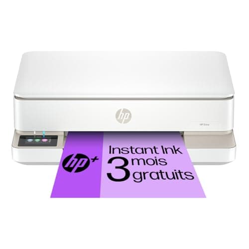HP Envy 6120e Imprimante Multifonction - Jet d'encre Couleur - 3 Mois d'Instant Ink Inclus (Photocopie, Scan, Impression, Recto/Verso, WiFi)