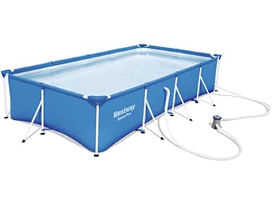 Bestway 56424 Piscine hors sol Steel Pro™ 400 x 211 x 81 cm, filtre à cartouche, Bleu