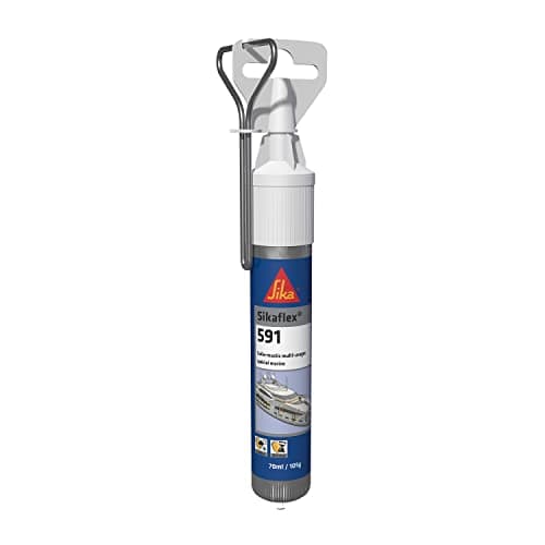 SIKA - Mastic multi-usages pour applications marine - Sikaflex 591, Blanc - Intérieur et Extérieur - Joint flexible bateau, pont, coque - Résiste aux intempéries - Sans Solvant - 70ml