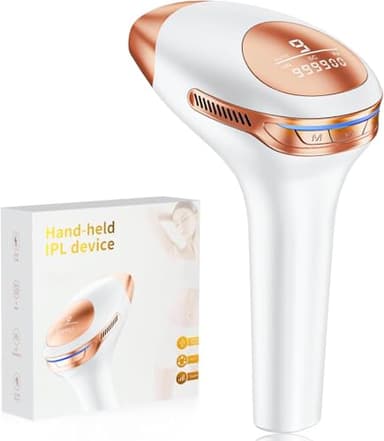 21J Épilateur Lumière Pulsée, 3 Fonctions HR/SC/RA Épilateur IPL avec 9 Niveaux d'énergie Epilateur laser, 600NM-1200NM Épilateurs à Lumière Pulsée pour Femme et Homme, Visage, Bikini, Corps