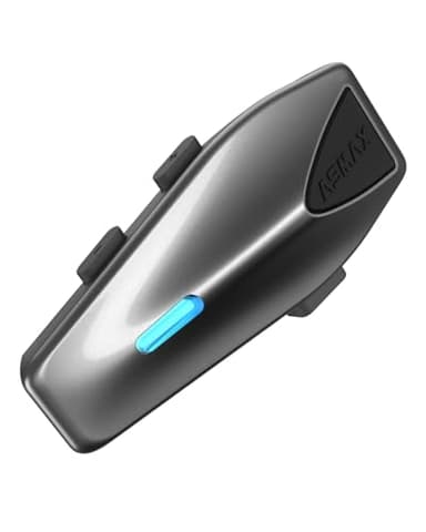 ASMAX S1 Intercom Moto, 8 Motocyclistes Mesh Bluetooth Casque Moto, Commande Vocale, FM/ 60min Charge Rapide/ 2 Puces 4 Cœurs/Appairage Universel/Réduction de Bruit ENC, 1 Unité