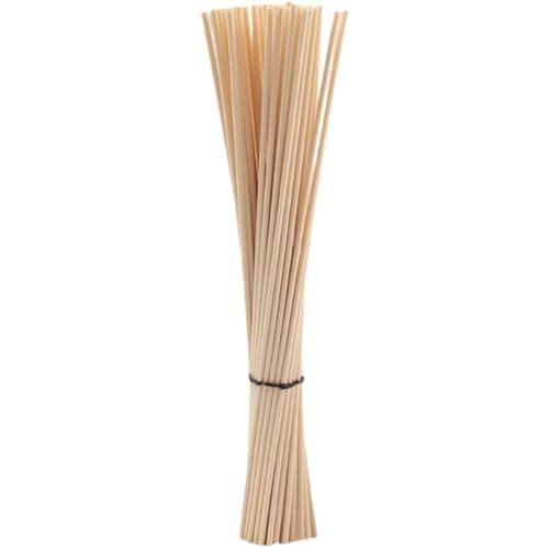 50 Pcs Batonnets Diffuseur Parfum,Bâtonnets De Diffuseur à Roseaux, Bâtons de Roseau en Bois et rotin, Bâtons de Rechange pour Diffuseur d'Arôme d'Huile Essentielle pour la Maison(Naturel, Noir)