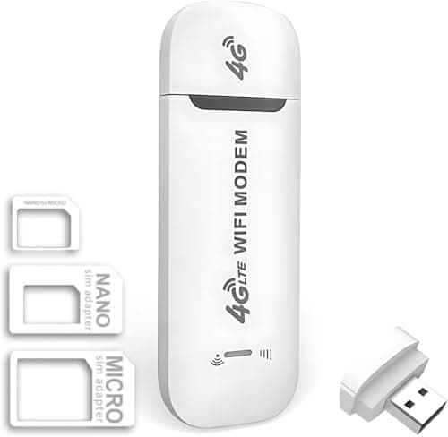 Mobile 4G LTE Wi-FI Dongle SIM Prise USB Routeur sans Fil avec Support de Fente pour Carte SIM Aiguille de Carte,Portable LTE B1/B3/B7/B8/B20/B38/B40/B41