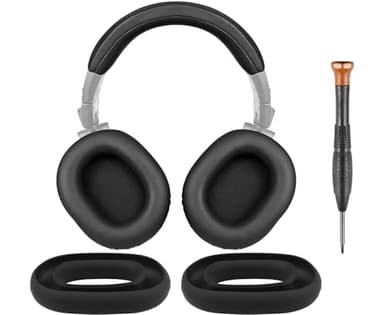 SOULWIT Mousse Coussin Coussinets + Bandeau de Rechange + Couvre-coussinets en silicone, Kit de Remplacement pour ATH M50, M50X, M50XWH, M50XBT, M50XBT2, M50S/LE Casque, Coussinets Pièce de Réparation