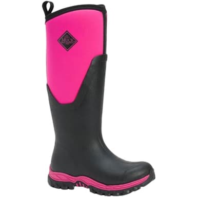 Muck Boots Femme Arctic Sport II Tall Bottes & Bottines de Pluie, Rose (Black/Pink), 42 EU