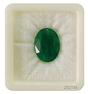 DINJEWEL 14.00 Ratti Pierre d'émeraude naturelle certifiée astrologue naturelle non chauffée non traitée Zambienne A1+++ de qualité certifiée en laboratoire, taille unique, pierre précieuse, émeraude,