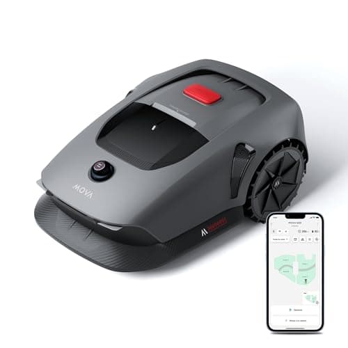 MOVA 600 Robot Tondeuse Installation sans Fil, cartographie 3D-LiDAR jusqu'à 600 m², évitement Intelligent des Obstacles. Contrôle Via App, Coupe en U, Silencieux, alertes de sécurité.