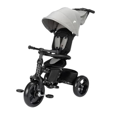 Bebeconfort Windy, Tricycle bébé évolutif avec poignée Parent, 10 Mois-4 Ans, 0-25 kg, Taille réglable, Siège Confortable et réversible, Capote de Protection, Pliage Compact, Vélo bébé, Tinted Grey