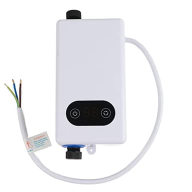Fockety Chauffe-Eau instantané sans Réservoir, 34 KW à 220 Volts, Chauffe-Eau à Réglage de la Température en Acier Inoxydable pour Le Lavage de la Cuisine et de la Salle de Bain