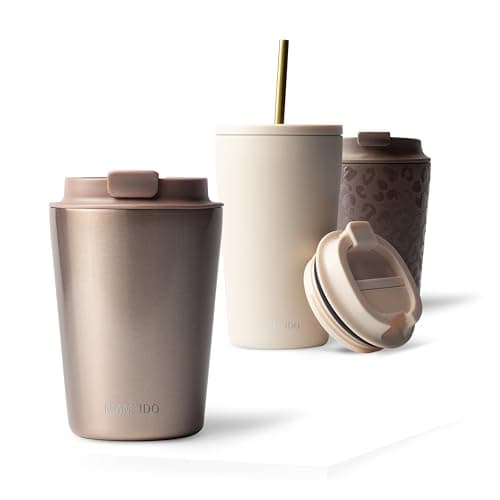 MAMEIDO Mug Isotherme 350ml - Thermo Café étanche en acier inoxydable, Tasse Isotherme sans BPA, Mug Isotherme Cafe (Rosé Quartz, 0,35l)