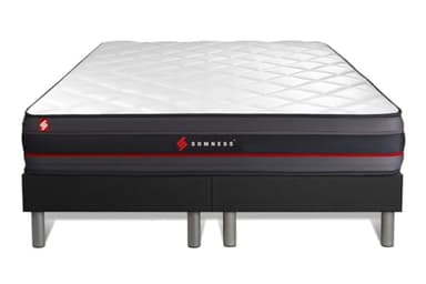 Ensemble Double sommier + Matelas Regen à mémoire de Forme 200x200 | Epaisseur : 24 cm | Confort : Ferme