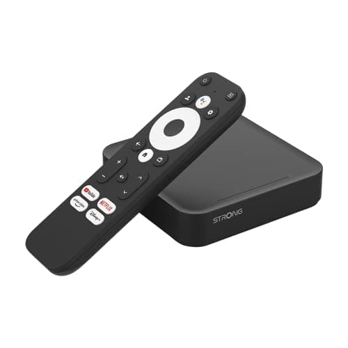 STRONG Leap-S3 Streaming Box Google TV 4K UHD avec Port Ethernet, 2GB RAM + 16GB Stockage, Chromecast Intégré, WiFi, Assistant Google Vocal, HDR10+, Dolby Atmos & Dolby Vision