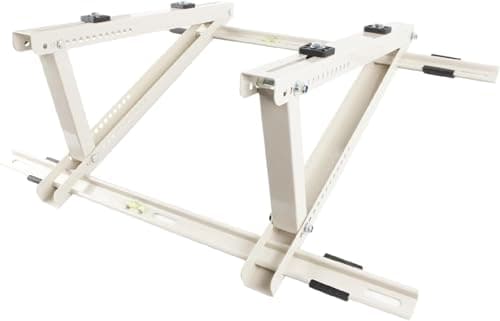Cherbowing Console de toit universelle pour climatiseur split, support de toit, réglable de 10 ° à 45 °, pour climatiseur, chauffage, pompe à chaleur 9000-24000 BTU