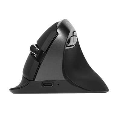 DeLUX Souris Verticale Ergonomique sans Fil Silencieux, Bluetooth 5.0 et 2.4G, Souris Rechargeable, 4000 DPI, 6 Boutons, Souris Optique pour Ordinateur PC, Petite Main (M618Mini-Gris)