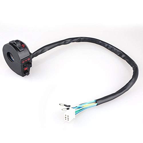 Commutateur de Guidon de Moto DC 12V Universel 7/8" Côté Gauche Interrupteur de Guidon de Moto Clignotant Commutateur de Faisceau Haut/Bas