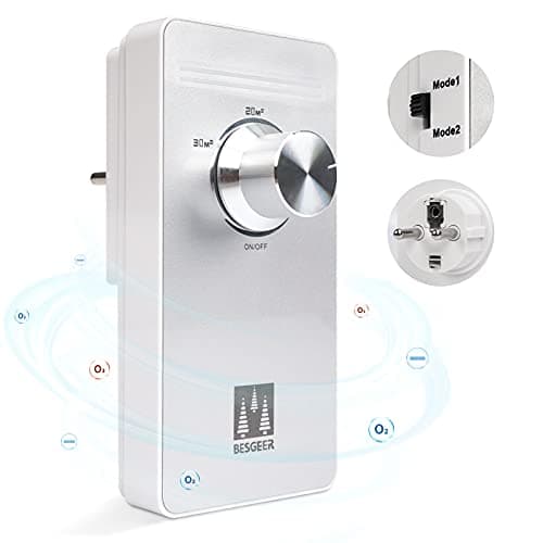 Générateur d'ozone purificateur d'air, stérilisateur d'odeurs, purificateur d'air, générateur d'ozonizer d'air pour chambre, salle de bain, animaux domestiques, formaldéhyde et odeur – Blanc