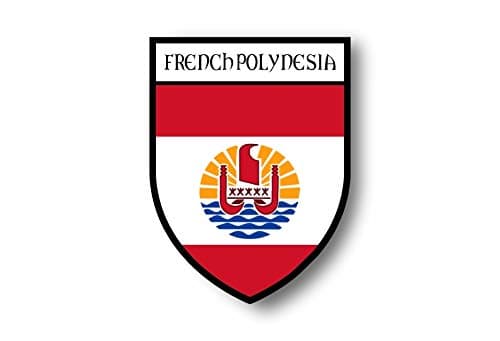 Akachafactory Autocollant Sticker Voiture Blason Drapeau polynesie Francaise Tahiti polynesien