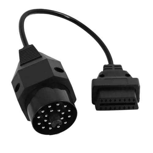 RUNQIN OUTDOOR Câble Adaptateur OBD Mâle 20 Broches Rond vers OBD2 Femelle 16 Broches Connecteur, Connector pour Scanner de Diagnostic 20 Pin obdii Voiture BMW E36 E38 E39 E46 E53 X5 Z3