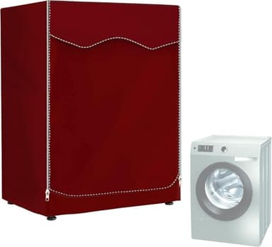 AlaSou Housse de machine à laver pour extérieur, imperméable, couvre les 4 côtés, taille L (60 x 64 x 85 cm, rouge)
