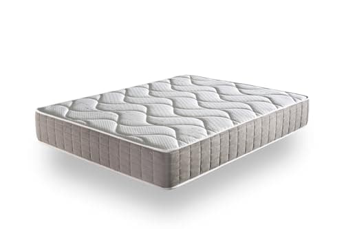 Matelas viscoélastique haut de gamme Viscogel naturel Essence Idéal pour les personnes souffrant de maux de dos, fermeté haute, confort maximal, fabriqué en Espagne Épaisseur 20 cm, 120 x 180 cm