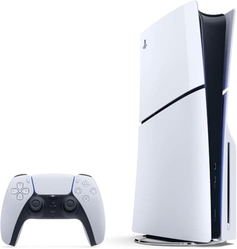 Playstation Sony, 5 Slim, PS5 avec 1 Manette Sans Fil DualSense, Couleur : Blanche
