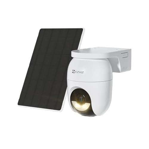 EZVIZ 2K+ Caméra Extérieure sans Fil avec Mode AOV, Caméra à Batterie PT avec Détection de Personnes et de Véhicules, Vision Nocturne Couleur & Défense Active, WiFi 6, CB8 Lite 4MP+5W Panneau Solaire