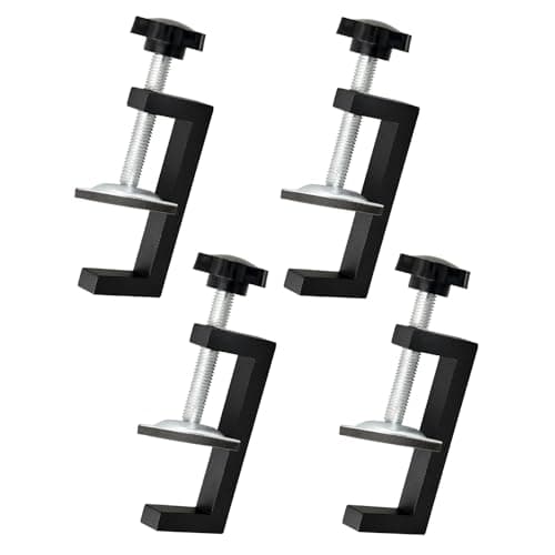 4 Pièces Serre Joint Kit, Plage de Serrage 10-57mm Pince G Réglable, Serre Joint Menuisier Clip de Fixation, Outils Accessoires pour Pince de Table, Convient pour la Fixation Du Bois, Des Tables