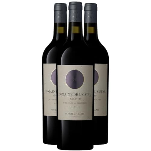 Minervois-La-Livinière Grand Vin - Rouge 2021 - Domaine de l'Ostal - Vin Rouge du Languedoc - Roussillon (3x75cl) HVE