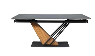 SIGNAL MEBLE Table à Manger Extensible Genesis - Noir - L 180(240) X H 75 Cm