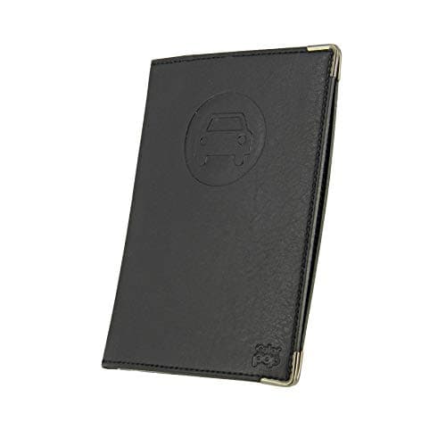 COLORPOP Porte-Papiers Véhicule Coloris Noir + Étui Transparent pour Carte Grise, Noir
