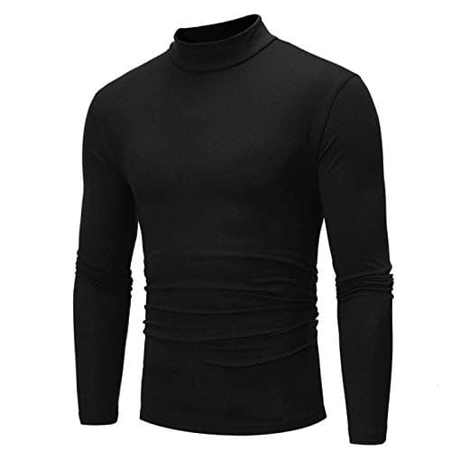 Haut Thermique Col Roulé Homme T-Shirt Hiver sous-Vêtements Thermiques sous Pull Musculation Sport Jogging Running Entraînement Sport Gym Ski Vêtement Chaud Maillot de Corps sous-Vêtement